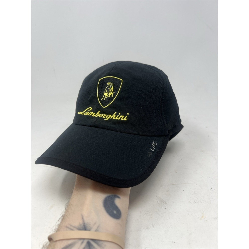 LAMBORGHINI‎ BULL EMBLEM BLACK BRIM - SOFT Embroidery Baseball Cap Hats